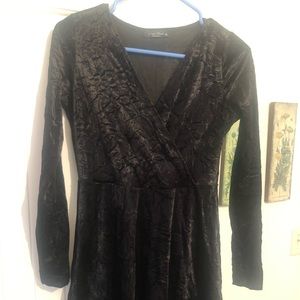 Black velvet dress